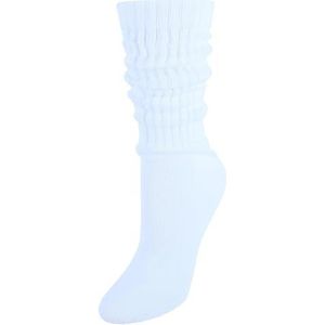 CTM Superzachte slouch sokken voor dames (1 paar), Wit, One size