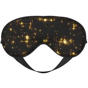 CRJSYCBYB Gouden Zwarte Gedrukte Zachte Oogmasker Slapen Oogmasker Reizend Oogmasker