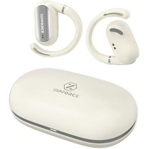 ZIPFORCE Draadloze hoofdtelefoon, open oor, Bluetooth 5.4, volledig in-ear, 4 ENC-microfoons, heldere oproep, bluetooth-hoofdtelefoon, touch-bediening, TWS waterdicht IPX6