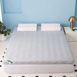 Grey/5cm,130x190cm,LDLCYCN Vloer Futon Matras Topper Verdikken 5Cm/8Cm Japanse Futon Matras Pad Ademend Comfortabel Opvouwbaar Camping Matras Tatami Mat Slaapmat Voor Slaapzalen