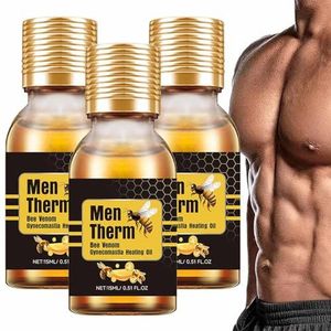 Men Therm Bee Venom - Mentherm Bee Venom Gynecomastia Heating Oil,Men Therm Bee Venom Oil,Gynecomastia Tightening Oil for Men,Bee Venom Oil for Eliminates Excess Breast Tissue,Reduce Chest Fat