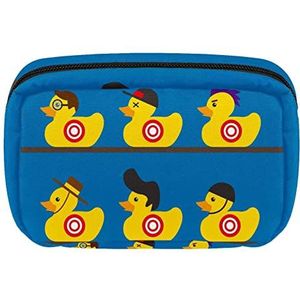 Leuke Rubber Duck Target Travel Gepersonaliseerde make-up tas cosmetische tas toilettas voor vrouwen en meisjes, Meerkleurig, 17.5x7x10.5cm/6.9x4.1x2.8in