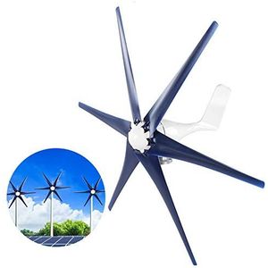 6 Blade Professionele Windturbines Kleine Windmolen Generator 800W Industriële Machines Machine Wind Generator Kit:(blauw 12V)