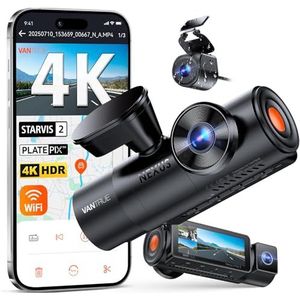VANTRUE Starvis 2 N4 Pro S 4K dashcam voor de auto, 3-kanaals 4K + 1080P + 1440P met GPS, parkeerbewaking 24 uur, spraakbediening, IR-nachtzicht, LTE