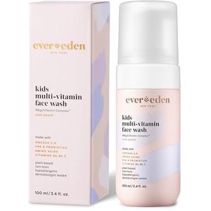Evereden Kids Face Wash: Cool Peach, 3.4 fl oz. | Plant gebaseerd en Natural Kids Skin Care | Niet-toxische en organische ingrediënten | Multi-Vitamine Skin Care voor kinderen
