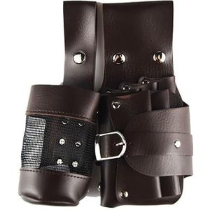 Schoudertas voor kappers, kapsalon, kapperstas, etui voor de taille (bruin)