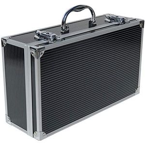 ECI® Alubox aluminium koffer aluminium koffer gereedschapskoffer leeg (LxBxH) 353x202x115 mm aluminium box zwart