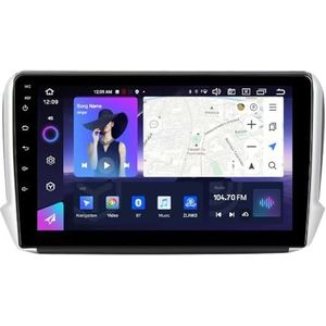 Android 14 Autoradio Stereo voor P-eugeot 2008 (2013-2020) 9 Inch Touchscreen Multimedia Speler met Draadloze Carplay 2 Din GPS Navigatie FM RDS Bluetooth 5G-WiFi SWC DSP,M100s