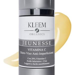 Kleem Organics Vitamine C Serum voor Gezicht met Hyaluronzuur en Vitamine E - Anti-aging Gezichtsserum om Collageen te Stimuleren, Rimpels, Donkere Vlekken en Schade Door de Zon te Verminderen - 30ml