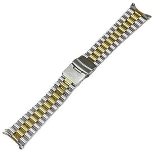 22mm duiken Oyster staal gouden armband riem geschikt for Casio Duro MDV106 107 Marlin dolfijn zeilvis horlogeband vervanging reparatie (Color : 3, Size : 22mm)