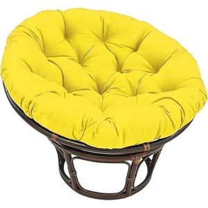 Hangende mand stoelkussen, schommelkussen, ei stoelkussen, ronde rieten stoelkussen, hangende mand stoelkussen, buiten woonkamer zitkussen(Yellow,60 * 60cm)