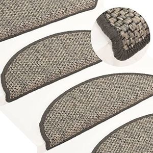 DIGBYS Trapmatten Zelfklevend Sisal-Look 15 stuks 56x17x3 cm Zilver