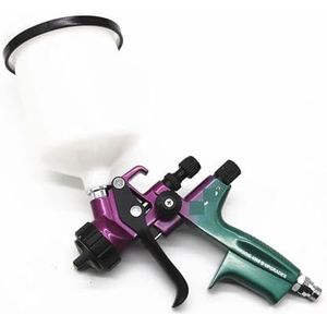 1.4MM Luchtspuitpistool Met .8mm Nozzle Kit HVLP Spuitpistool Lakken En Primer Verfspuitpistool 400cc Verfmengbeker 600CC Tank