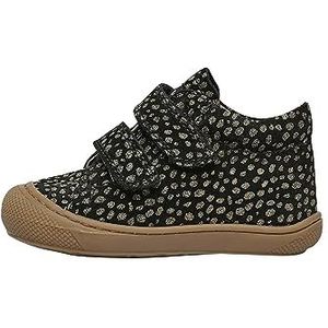 Naturino Cocoon VL-schoenen voor de eerste stapjes van suède met pony-roze print, Zwart, 26 EU