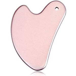 Gouache Massage Gua Sha Tool Face Lift Anti-Aging Huid Aanscherping Koeling Metalen Contour Verminder Wallen 1 Stks (Kleur: Roze)