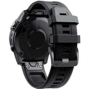 QuickFit 20 mm horlogebanden geschikt for Garmin Fenix ​​7S Pro Solar / 6S 5S Plus siliconen band geschikt for Garmin Epix Pro / S70 42 mm/Descent Mk2S (Color : Black, Size : For Descent Mk2S)