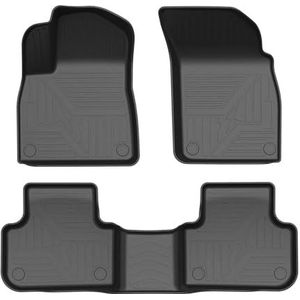 Automatten Tapijt Voor Q8 LHD Auto Vloermatten Set Antislip Auto All Weather Waterdichte Mat Auto Interieur Tapijten Accessoires All-Weather vloermattenset(ZWART 1)