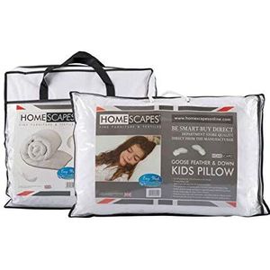 Homescapes - Ganzenveren & Donzen Kinderdekbed en Kussenset - 120x150 cm - Hypoallergeen - Wasbaar