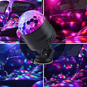 MXCZZ Disco-lampen, mini-led, kleurrijke projectieverlichting, ingebouwde batterij, USB-oplader, afstandsbediening, Magic Ball podiumverlichting, DJ-geluid, flits-feestverlichting