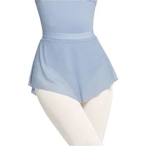 UBOHUZ Dames Ballet Rokken Dans Korte Hoge Split Rok Ballerina Volwassen Jurk Zacht Mesh Elastisch voor Dansen voor Vrouwen, Lichtgrijs, XXL