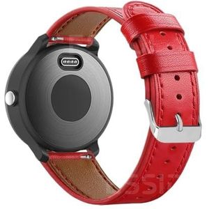 Essidi 20 22mm lederen horlogeband geschikt for Garmin Vivoactive 3 Muziek 4 armband polsband lus for voor Venu Sq 2 Forerunner 55 245(Red,For Forerunner 55)