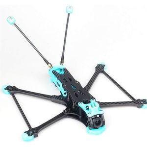 IWBR 7 inch LR DC langeafstandsframe 305 mm T700 met zijdeachtige coating for O3 analoge Vista HDzero Walksnail LR7 (Size : Turquoise)