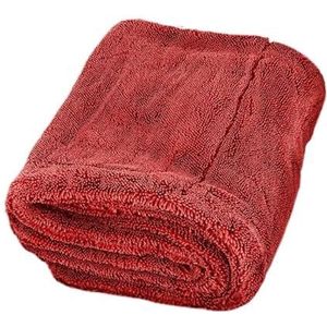 Ultra absorberende droogdoek – pluisvrij, afgeronde zachte vezels, krasvrij, extra groot – for auto's, motoren en fietsen(Red,40x60cm)