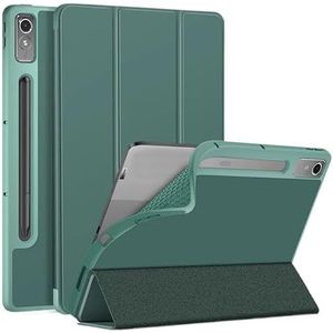 Geschikt for Lenovo Xiaoxin Pad Pro 12.7 ""P12 12.7"" Tablet Case Vouw PU Lederen Schokbestendige Cover Smart Case (Color : Dark green, Size : For Lenovo P12 12.7 inch)