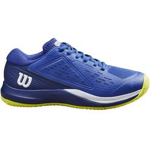 Wilson Rush Pro Ace tennisschoen voor kinderen, uniseks, Blauw Blauw Print Veiligheid Geel, 6.5 UK