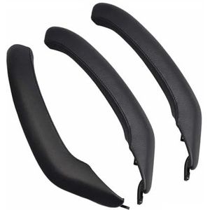 Deurgreep Binnenhandgreep lederen bekleding voor BMW F25 F26 X3 X4 deur armsteun paneel Holster vervangen beige zwarte steun Deurgreepset(RHD Black Set)