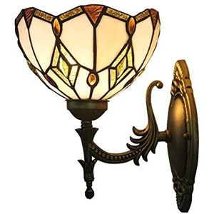 Tiffany Stijl 7.8-Inch Wandlamp, Barok Glas In Lood Wandlamp Voor Woonkamer, Hal, En Handgemaakte Geschenkkunst