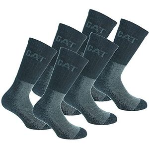 Caterpillar Heavy Duty Worksocks 6 paar zware werksokken, katoen van uitstekende kwaliteit met elastische lycra-vezels (zwart, 39-42)