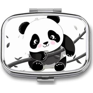 Leuke Panda's Pil Doos Pil Case Leuke Pil Organizer Pil Houder Geneeskunde Pil Organizer Pil Container Dagelijkse Pil Organizer Kleine Pillendoos Pil Case voor Portemonnee Pocket