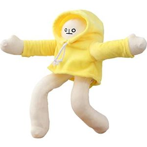 Bananenpop pluche - Grappige gele banaan man knuffel dragen hoodie - Funny Yellow Banana Man Pluche Hoodies Banana Man Cadeau voor jongens, kinderen en meisjes Puchen