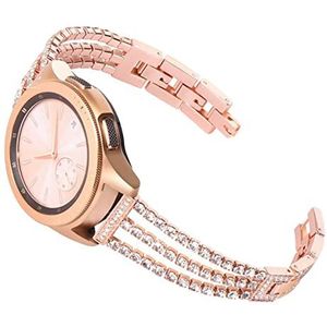 20 22mm Vrouwen Watch Band Compatible With Samsung Galaxy Watch Active 2 44mm 40mm Armband Compatible With Galaxy Horloge 46mm 42mm S3 Huawei GT 2E riem (Color : Rose gold, Size : Galaxy active 2 44