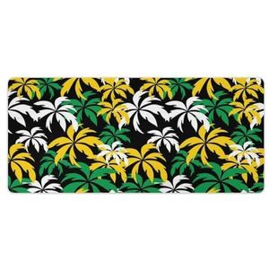 Palmbomen in Jamaica Kleuren Mode Bureau Muismat Antislip Gaming Muismat Accessoires Decor 40x90cm