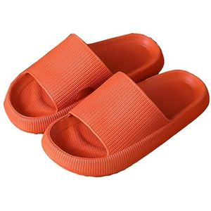 Damesslippers, Herenslippers, 4,5 Cm Dikke Bodem, Huisslippers For Dames, Cadeaus For Vrouwen(Orange,EUR 36-37)