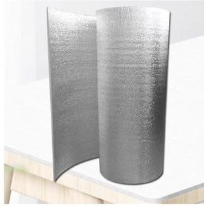 YPIOUREN Warmte-isolatie Aluminiumfolie Radiator,Radiator Reflecterende Folie , Thermische Isolatierol For Raam RV-dak, Zelfklevende Folie-isolatie Radiator, For RV-ramen(500cm/196.9in,2cm/0.79in)