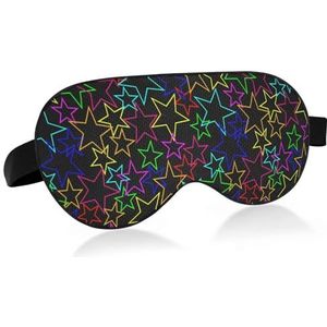 LI ZHI XIN Slaapmasker voor volwassenen, verduisterende slaapmaskers voor dames en heren, oogmasker voor reizen met verstelbare riem, zacht comfortabel oogmasker om te slapen, kleurrijk sterrenpatroon