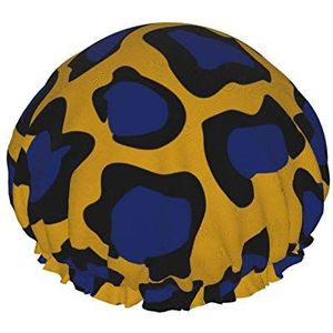 Badmuts luipaarddesign abstract polyester waterdicht stofdicht bad douchemuts verstelbaar waterdicht bad douche hoed