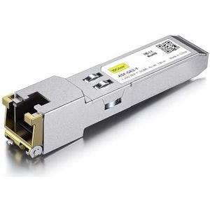 1G SFP to RJ45 Mini-Gbic Module 100-meter, 1000Base-T Copper Transceiver Compatible for Cisco GLC-T/SFP-GE-T, Meraki MA-SFP-1GB-TX, Ubiquiti UniFi UF-RJ45-1G, Netgear, Zyxel, D-Link, TP-Link and more