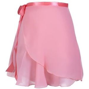 WJIAYAO Ballet Rok Ballet Dans Chiffon Rok Pure Kleur Bloemenprint Praktijk Turnpakje Ballet Dans Jurk Vrouw Kinderen, Pink1, XL(Height 160-175cm)