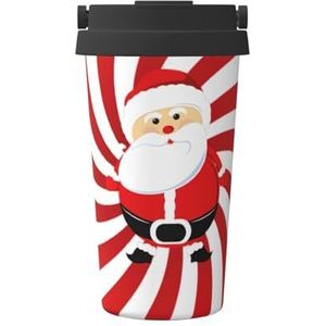 FRGMNT Leuke Kerst Man Print Thermische Koffie Mok,Reizen Geïsoleerde Deksel RVS Tumbler Cup voor Thuiskantoor Outdoor