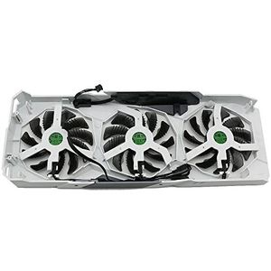Vervangende koelplaat met ventilator voor grafische kaart RTX2060 S voor GIGABYTE voor RTX 2060 SUPER GAMING OC 3X WITTE GPU-koelplaat(Plastic case fan)