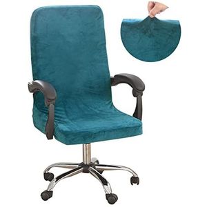 Stofkap Geometry Gedrukt Stretch Office Computer Chair Cover Dust-Proof Elastische Game Chair Slipcover Draaibare Fauteuil Protector Kleding Stofkap (Color : Plus velvet, Size : L)