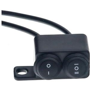 LED Stuurschakelaar Motorfietsschakelaars Connector Stuur Aan/uit Knop Druk Dubbele Waterdichte Schakelaar Motorfiets(Ofofo)