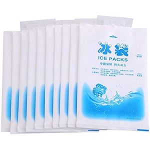Wytino 10 stuks, herbruikbare gel-koelzakken voor levensmiddelen, groenten, wijn, pijn, industrieel gebruik (200 ml)