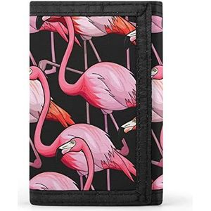 Kleurrijke Flamingo Casual Heren Creditcardhouder Portefeuilles voor Vrouwen Slanke Duurzame Portemonnee Met ID Venster