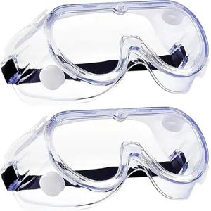 Anti-condens-veiligheidsbril voor geventileerde veiligheidsbrillen, transparante glazen, oogbescherming, spatbescherming, zachte en lichte bril, chemische laboratoriumbescherming (vent 10 stuks)