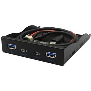 KUAIYIJU 10 Gbps USB HUB 3.5 Inch Voorpaneel 2xUSB3.2 GEN2 2xTypeC Poort Voor Desktops Voorpaneel 3.5 ""Floppy Driver